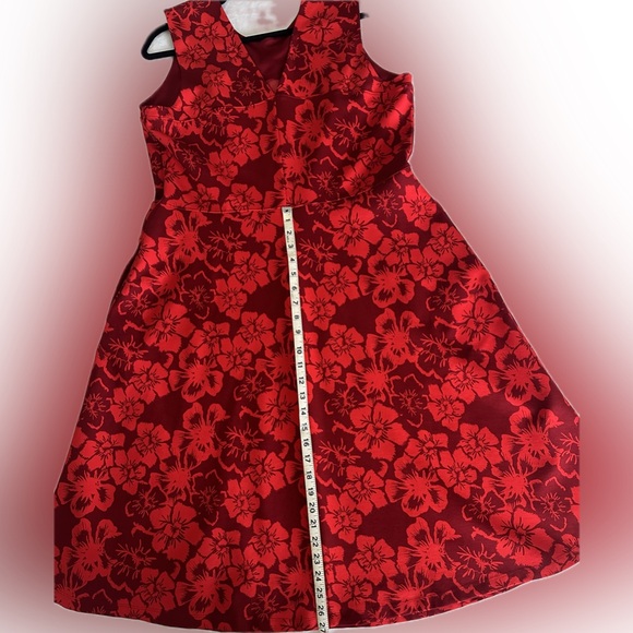 Lands' End Red Floral Dress - Picture 5 of 8